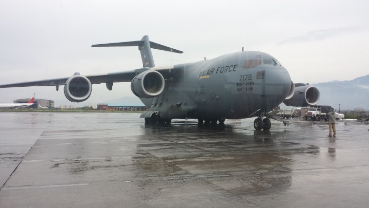 Nepal Earthquake US Aid Plane