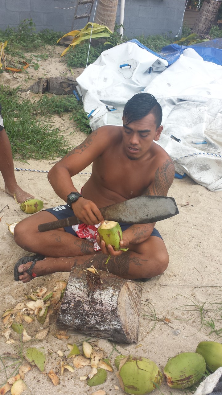 The food wasn't great but at least we got some nice coconuts